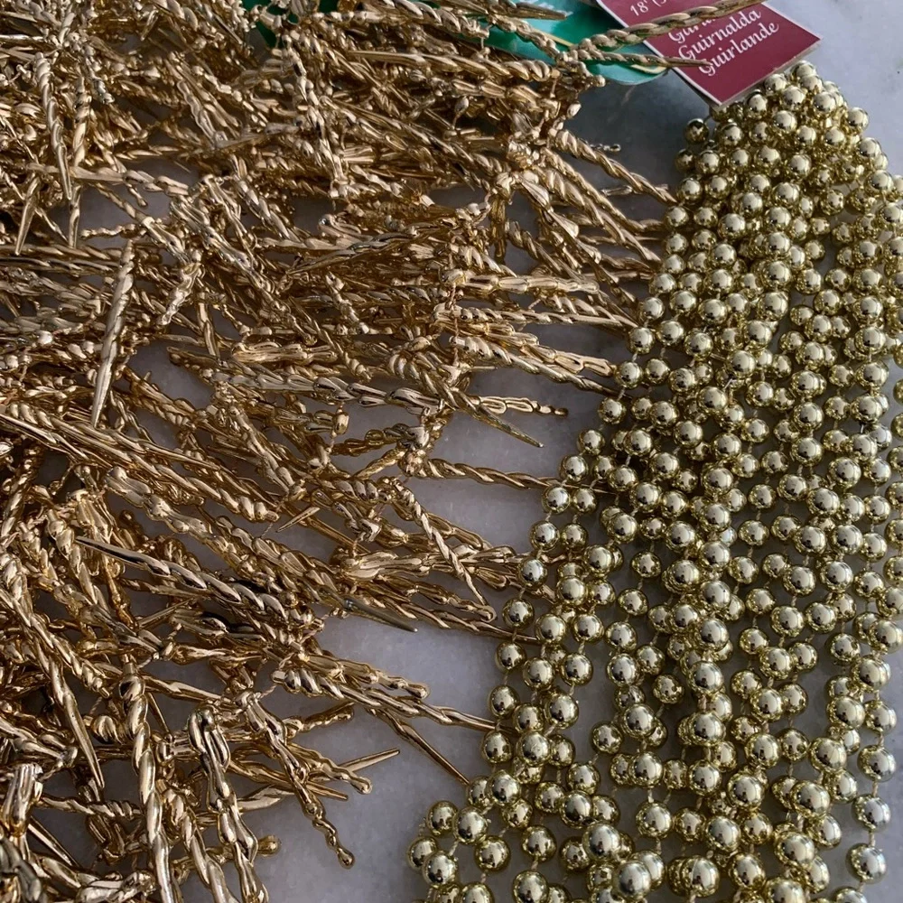 Set of four — NWT Golden Christmas Garlands